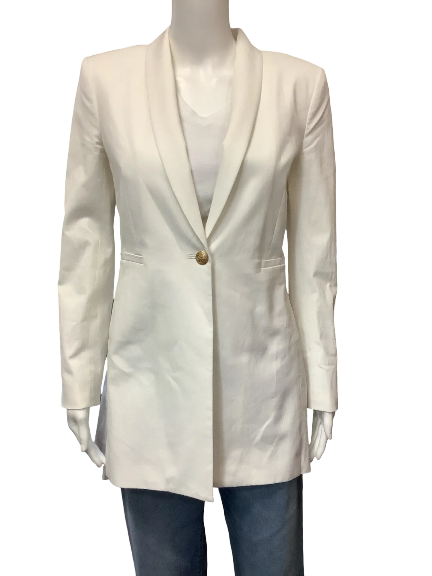 Alice   Olivia Jacket Lapel Collar Hi-Lo Hem Blazer Size 6