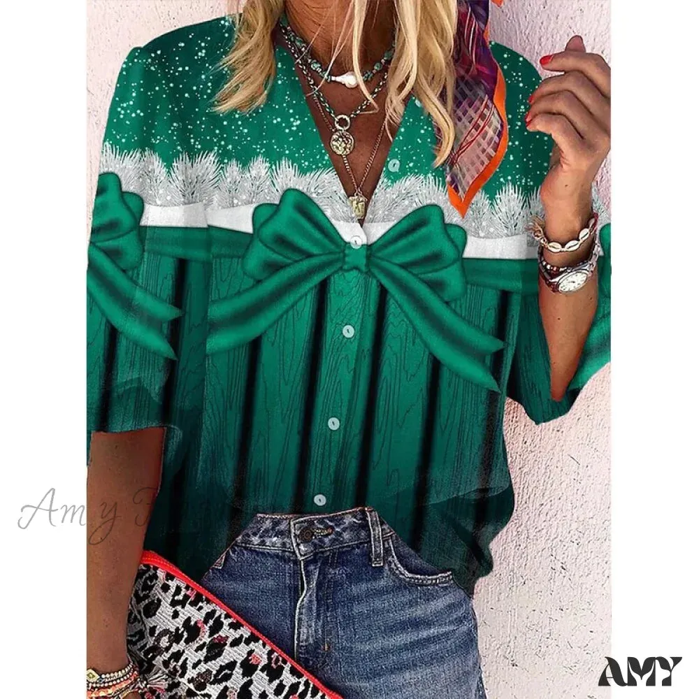 Amy Fashion - Loose Leopard Print Blouses