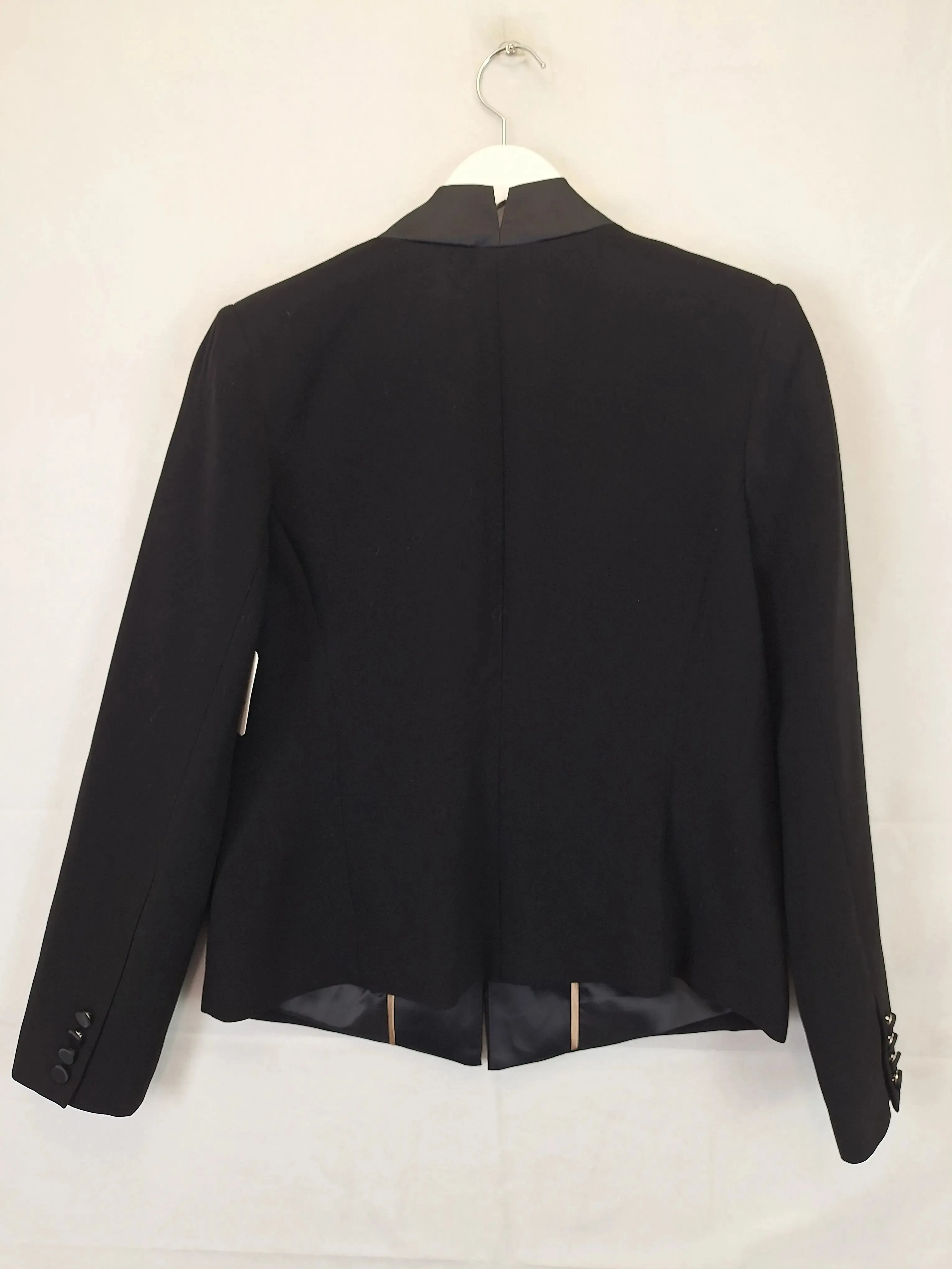 Anthea Crawford Structured Collarless Blazer Size 12