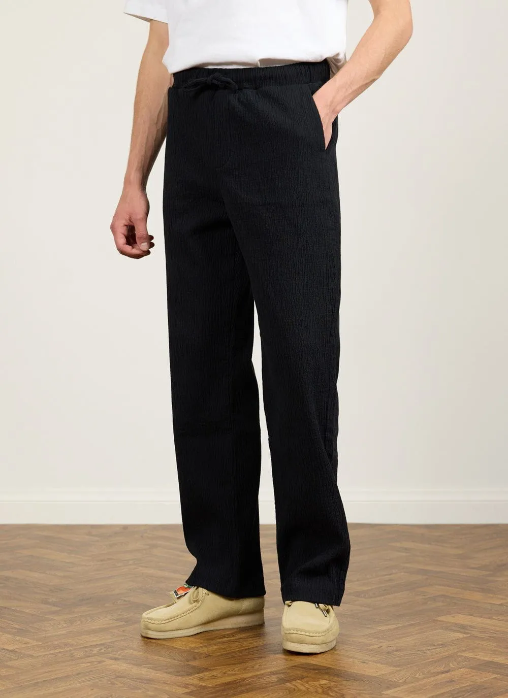 Artifact Relaxed Trousers | Cotton | Black