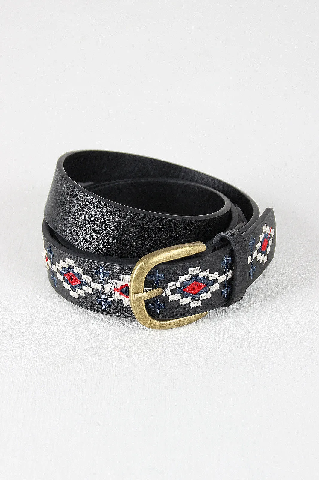 Aztec Embroidered Belt