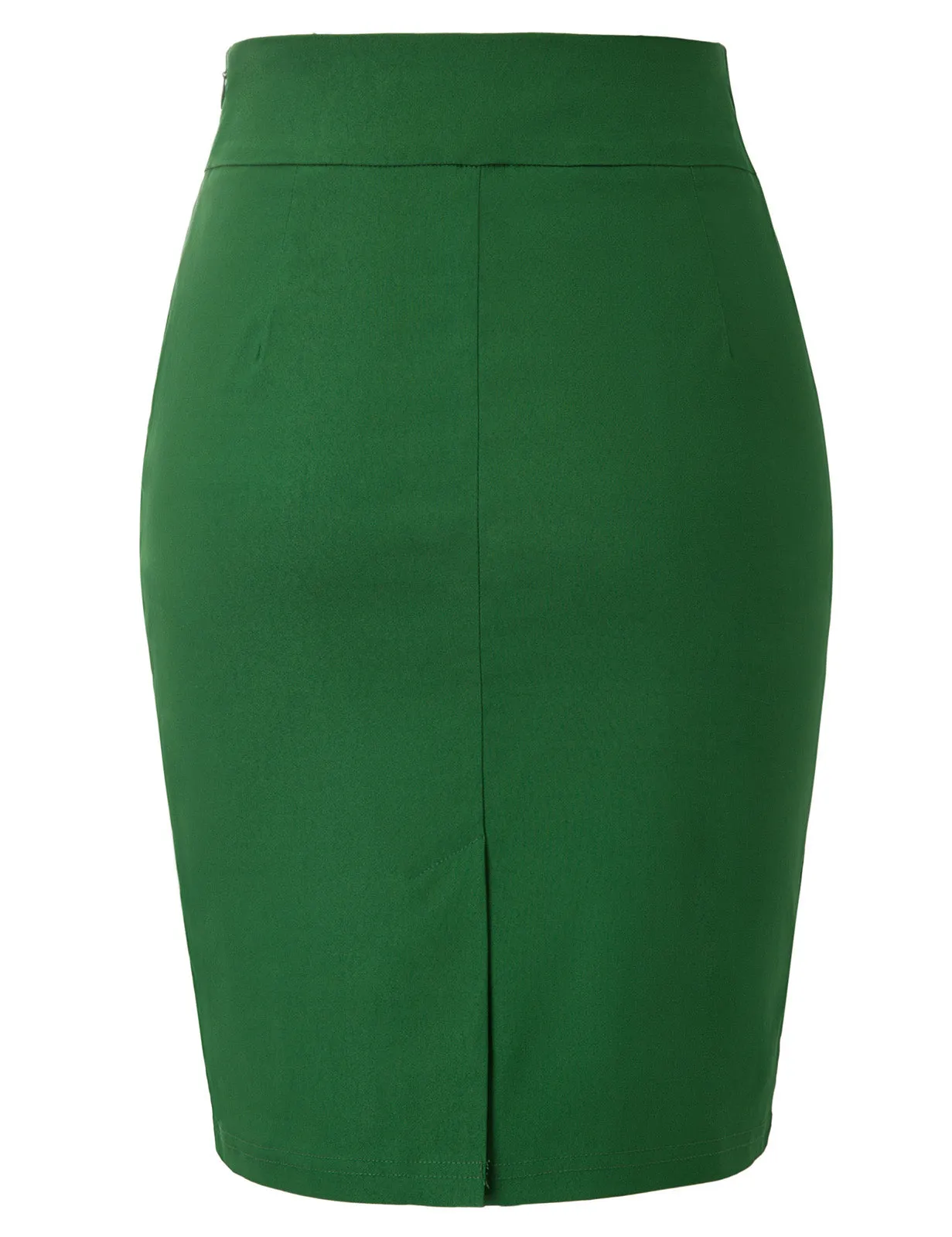 Back Split Pencil Skirt High Waist Hips-Wrapped High Stretchy