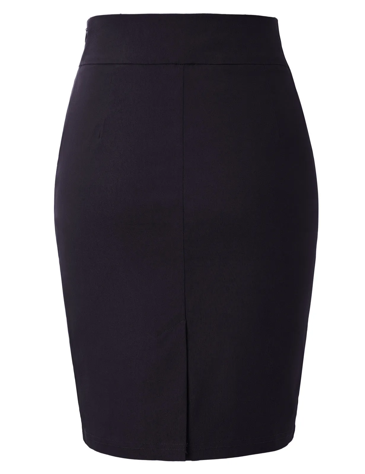 Back Split Pencil Skirt High Waist Hips-Wrapped High Stretchy