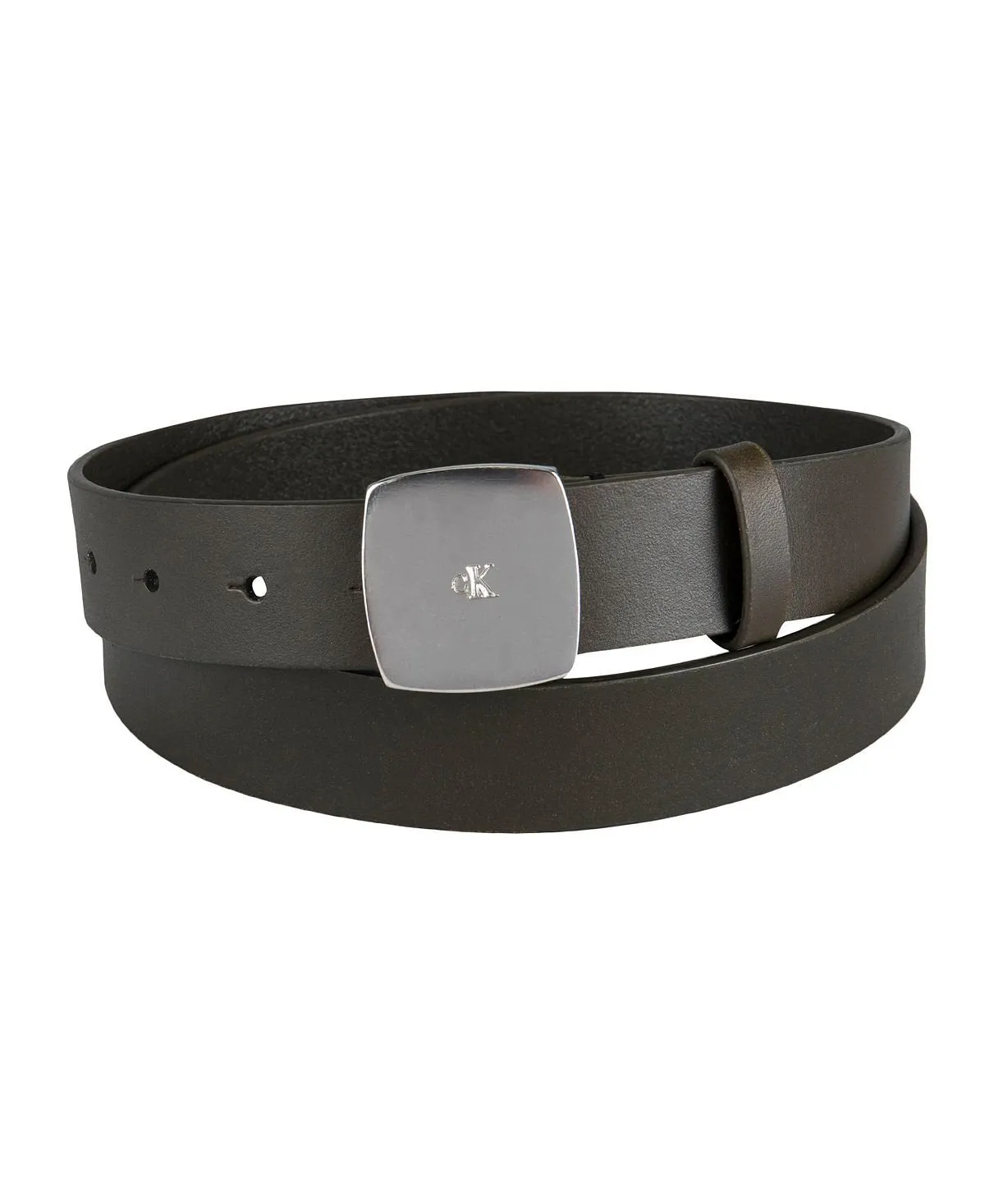 Calvin Klein women's leather trouser belt with micro ck logo