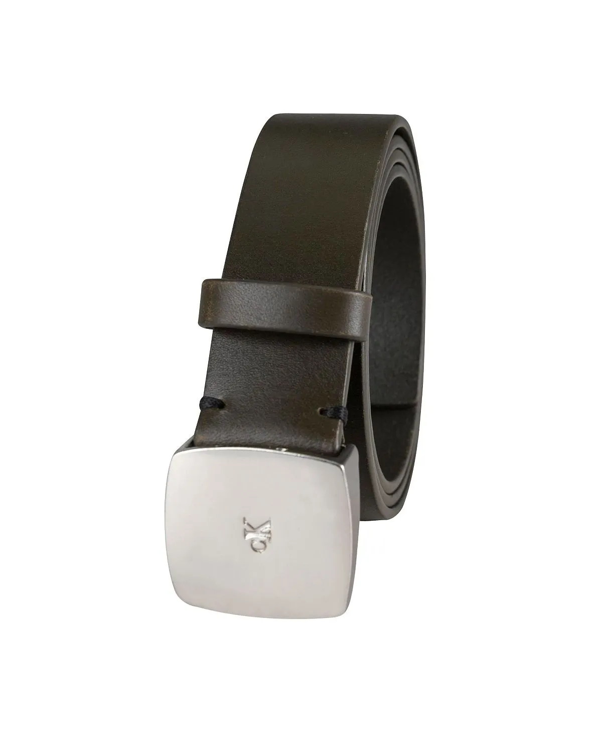 Calvin Klein women's leather trouser belt with micro ck logo