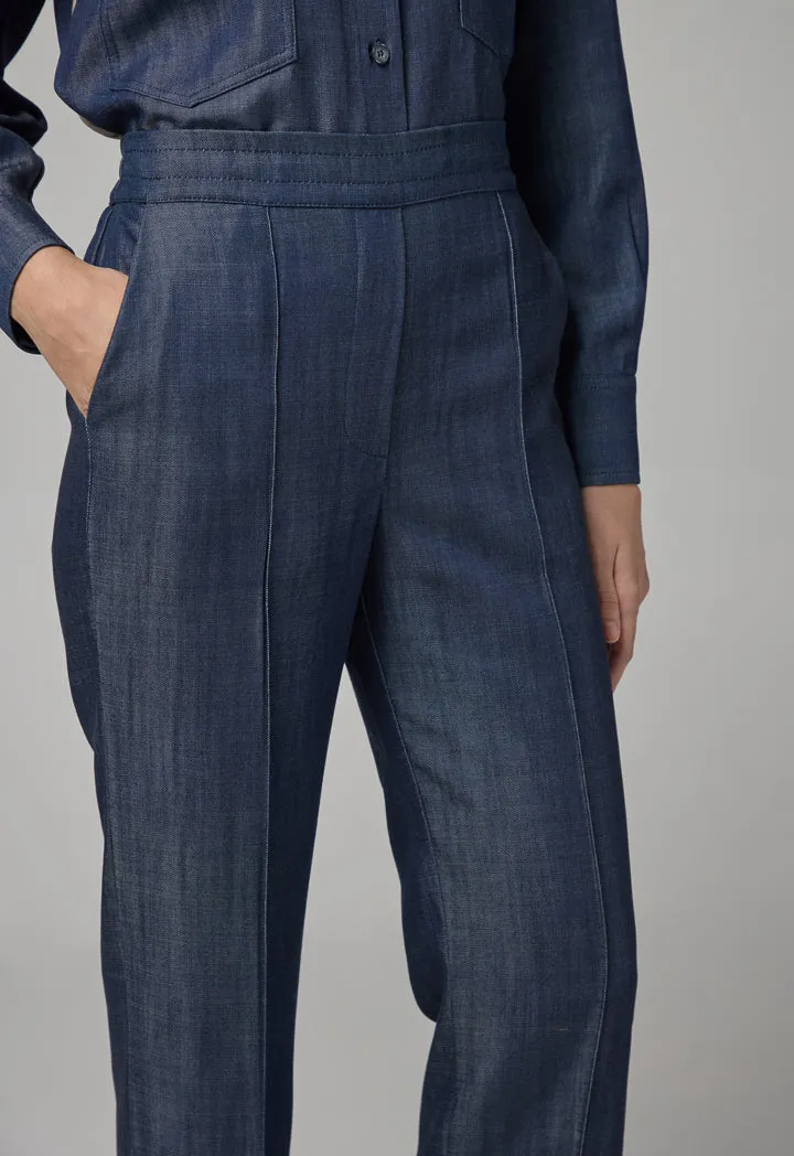 Choice High Waist Denim Trousers Blue