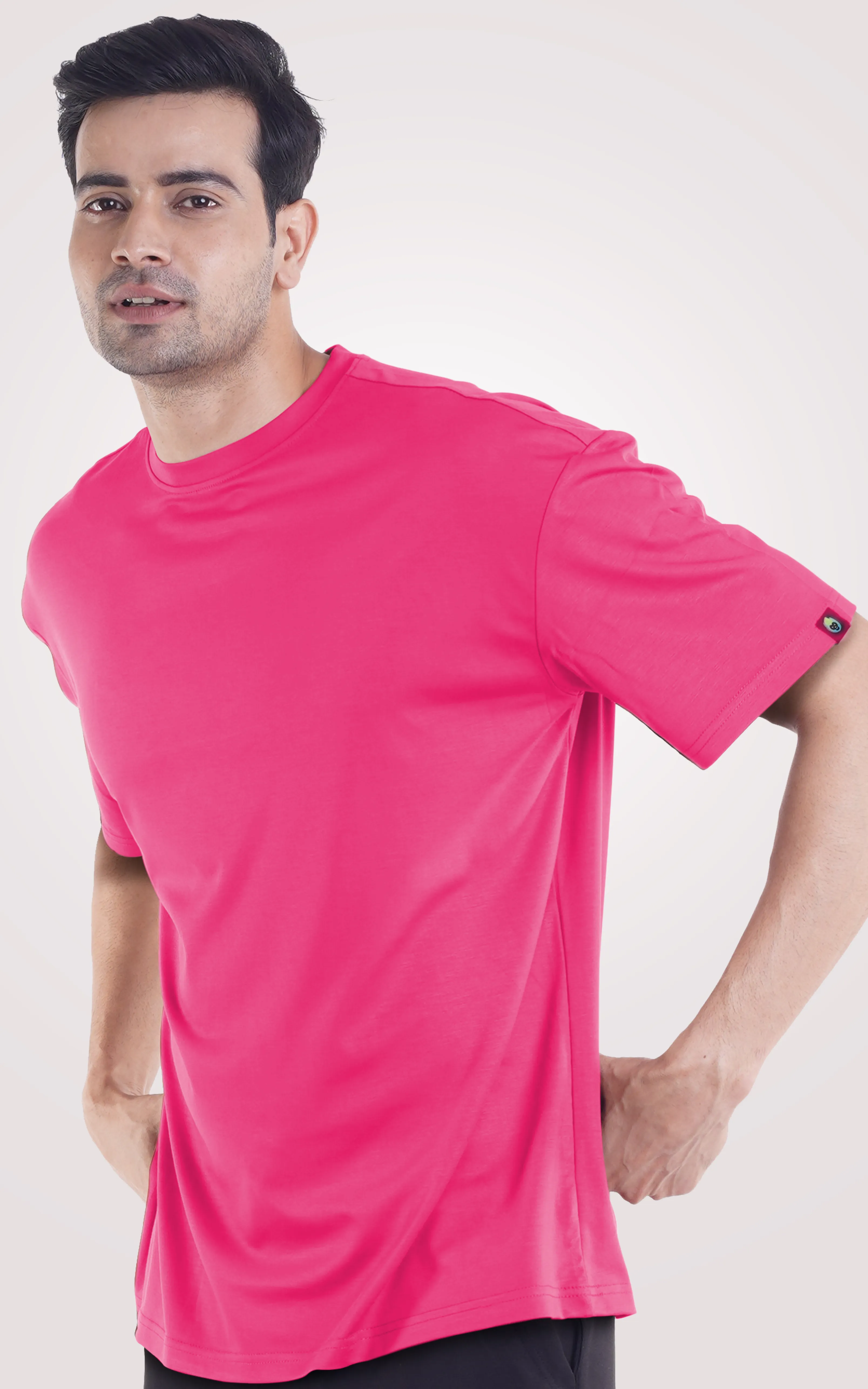 Cooldown Plain Strawberry Pink Oversized  T-Shirt