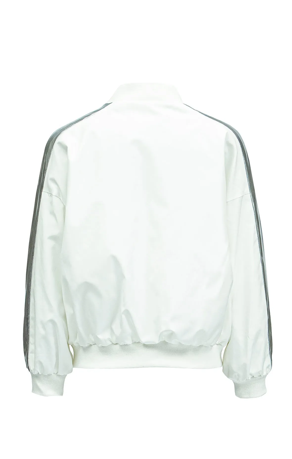 Courtney - Prep Jacket W/ Silver Side Panel