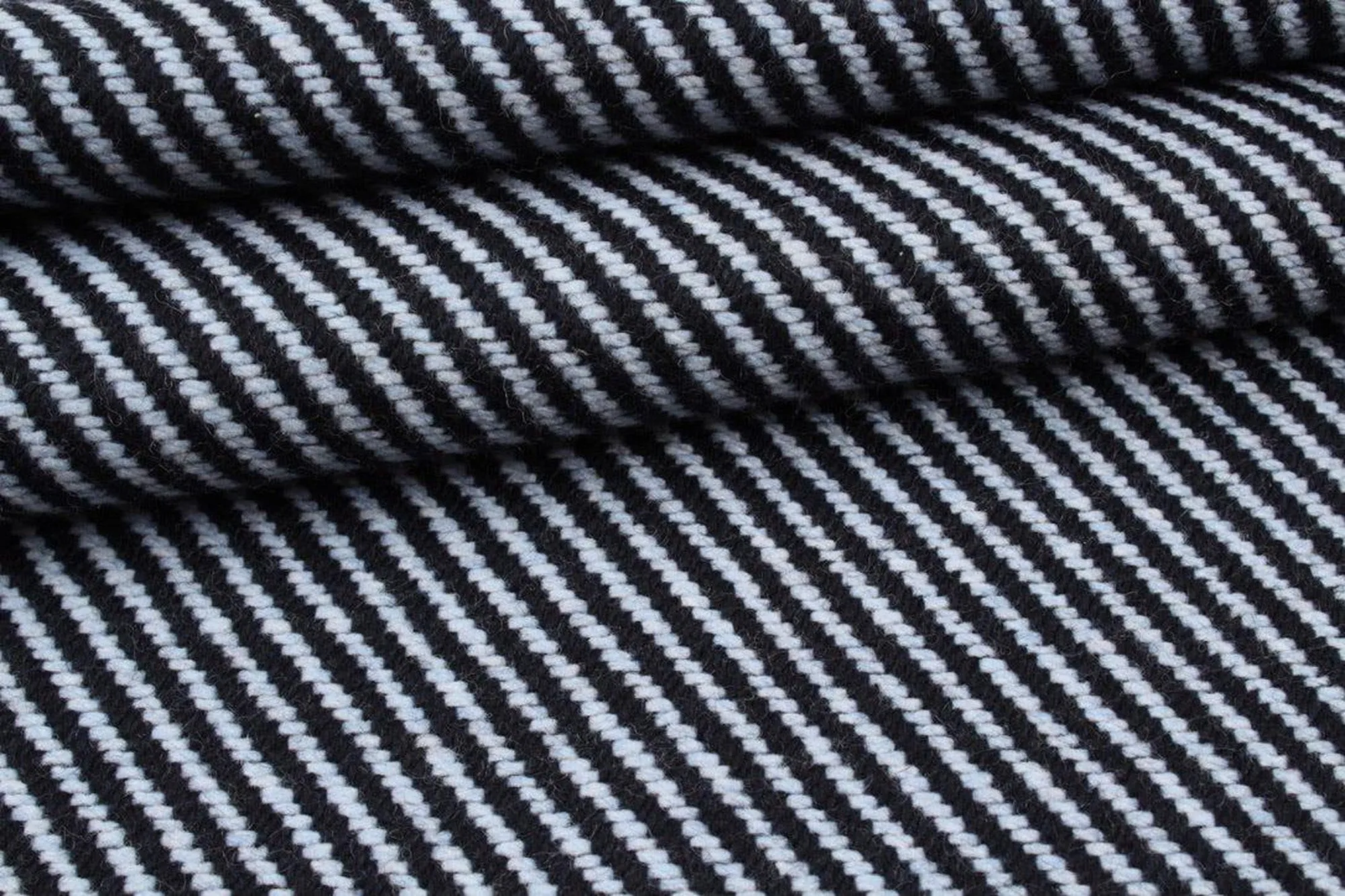 Diagonal Stripes Heavy Recycled Wool - Double Face