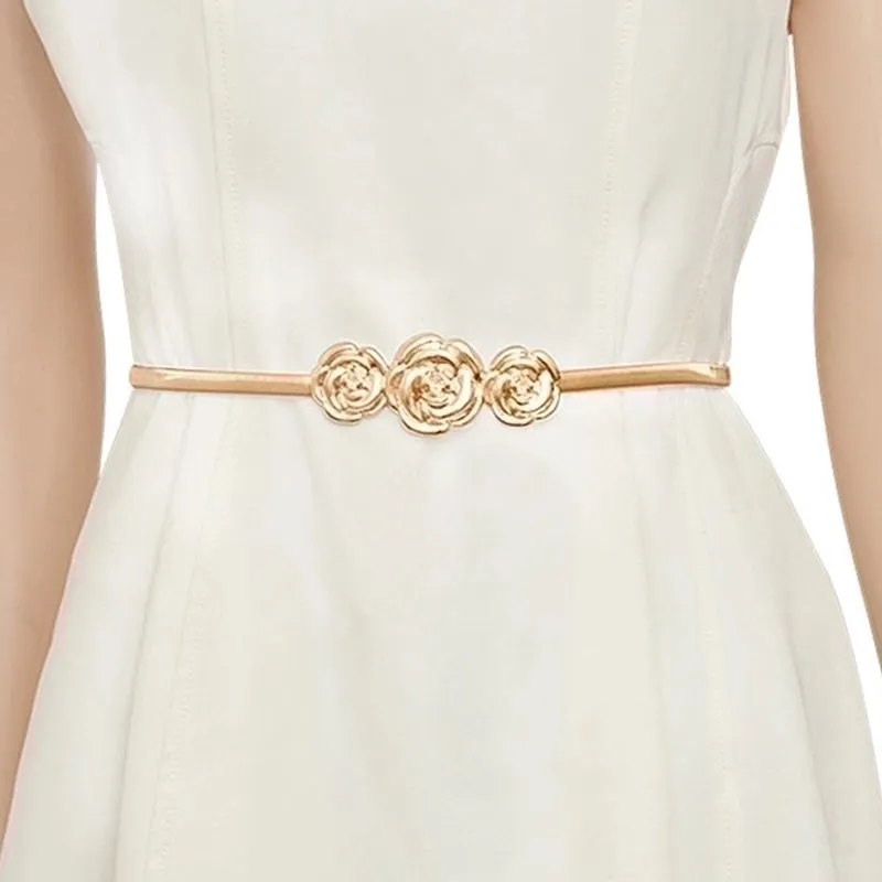 Elegant Simple Style Rose Alloy Women's Chain Belts