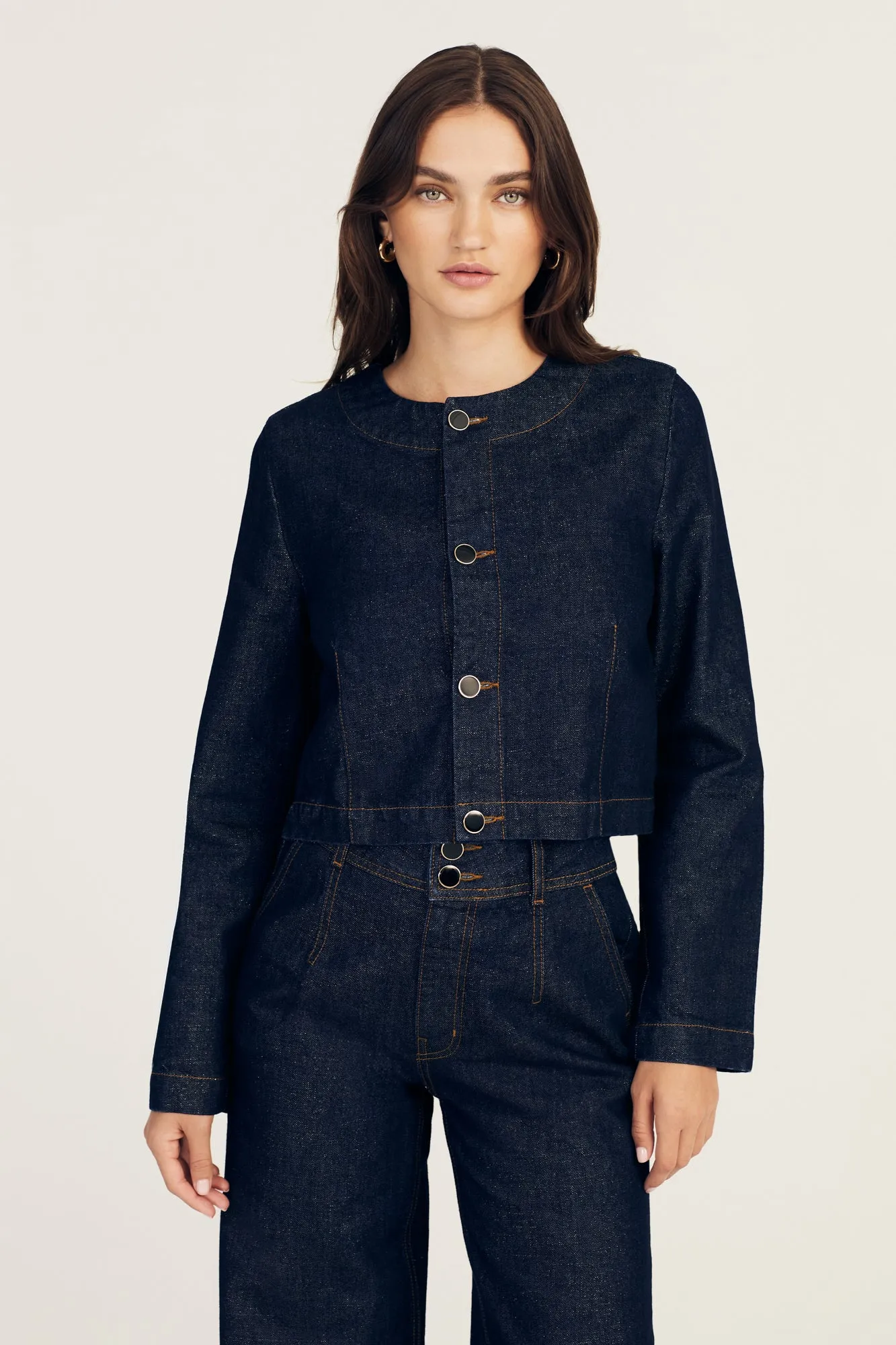 Ezra Button Front Jacket - Charme