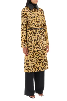 ginger' leopard motif ponyskin coat