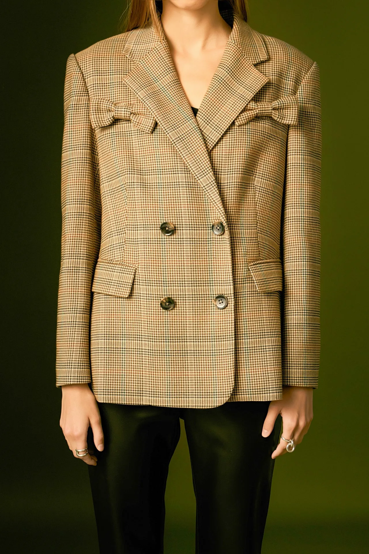 Glen Check Bow Jacket