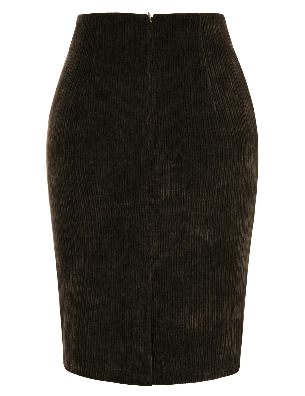 High Waist Chenille Skirt Knee Length Business Work Pencil Skirt