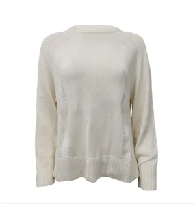 HoodLamb Women's cream Ribbed Hemp Soft Sweater 420 NWT