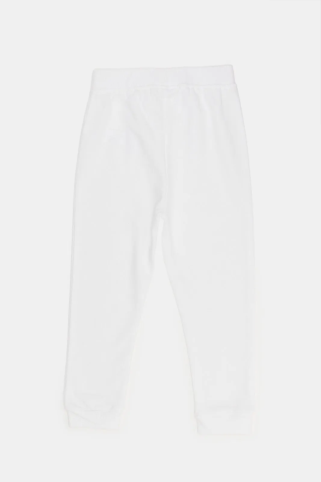 Infant Boys White Plain Jogger