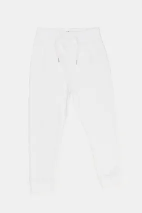 Infant Boys White Plain Jogger