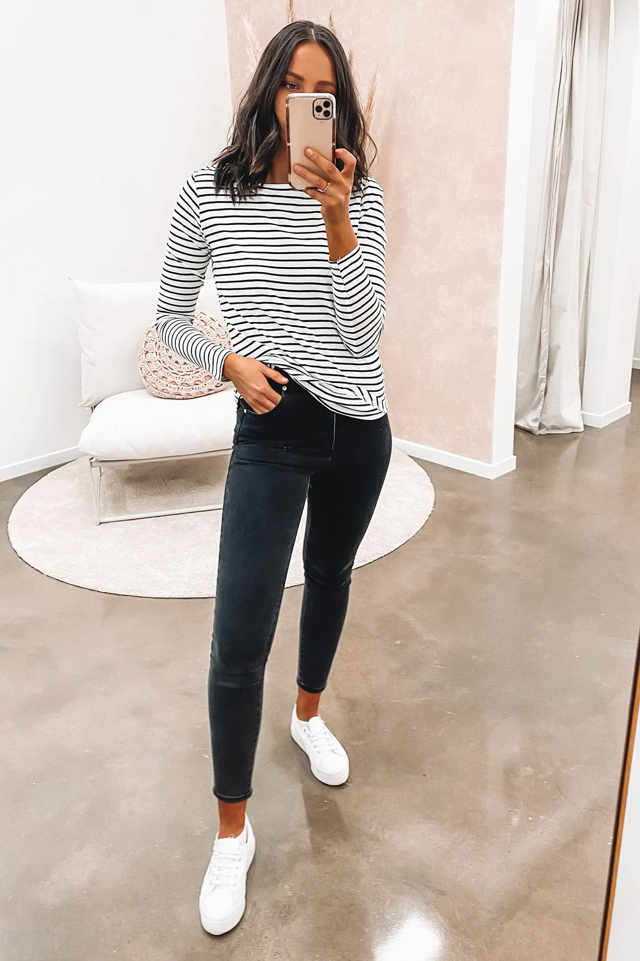 Kara Long Sleeve Tee Stripe