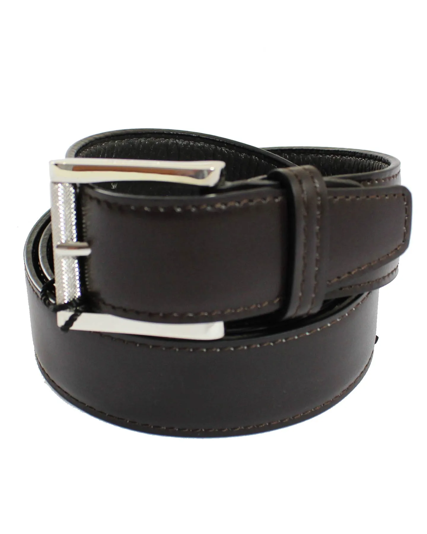 Kiton Belt Dark Brown Smooth Leather - 115 Resizable (Fits All sizes)