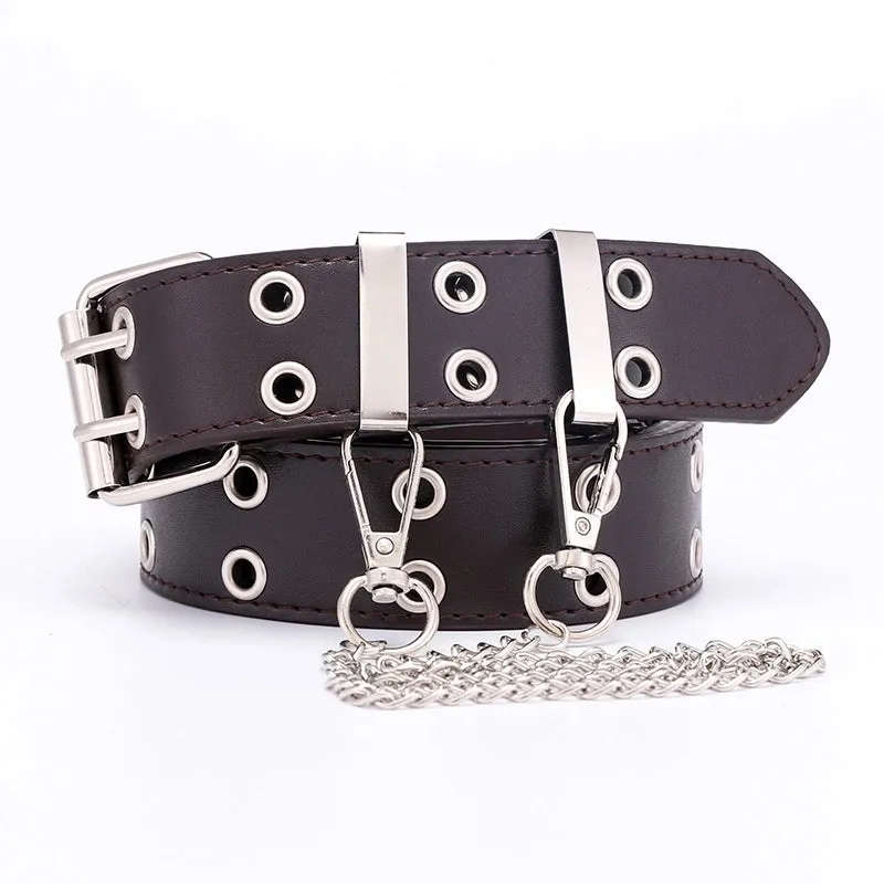 Korean Simple New Punk Style Double Exhaust Eye Belt  Jeans Fashion Chain Belt  Wholesale