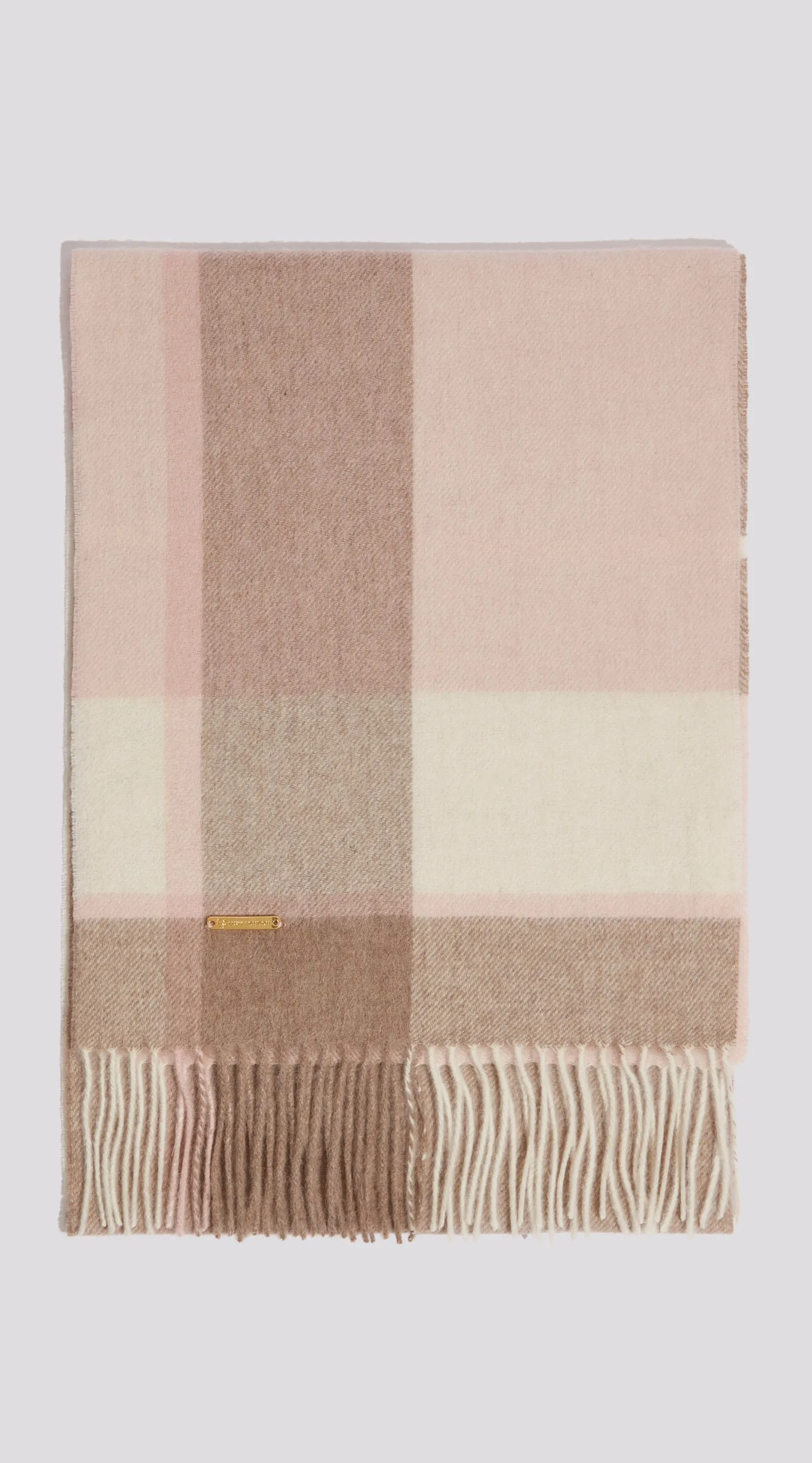 Luxy Lambs Wool Scarf - Pink Check