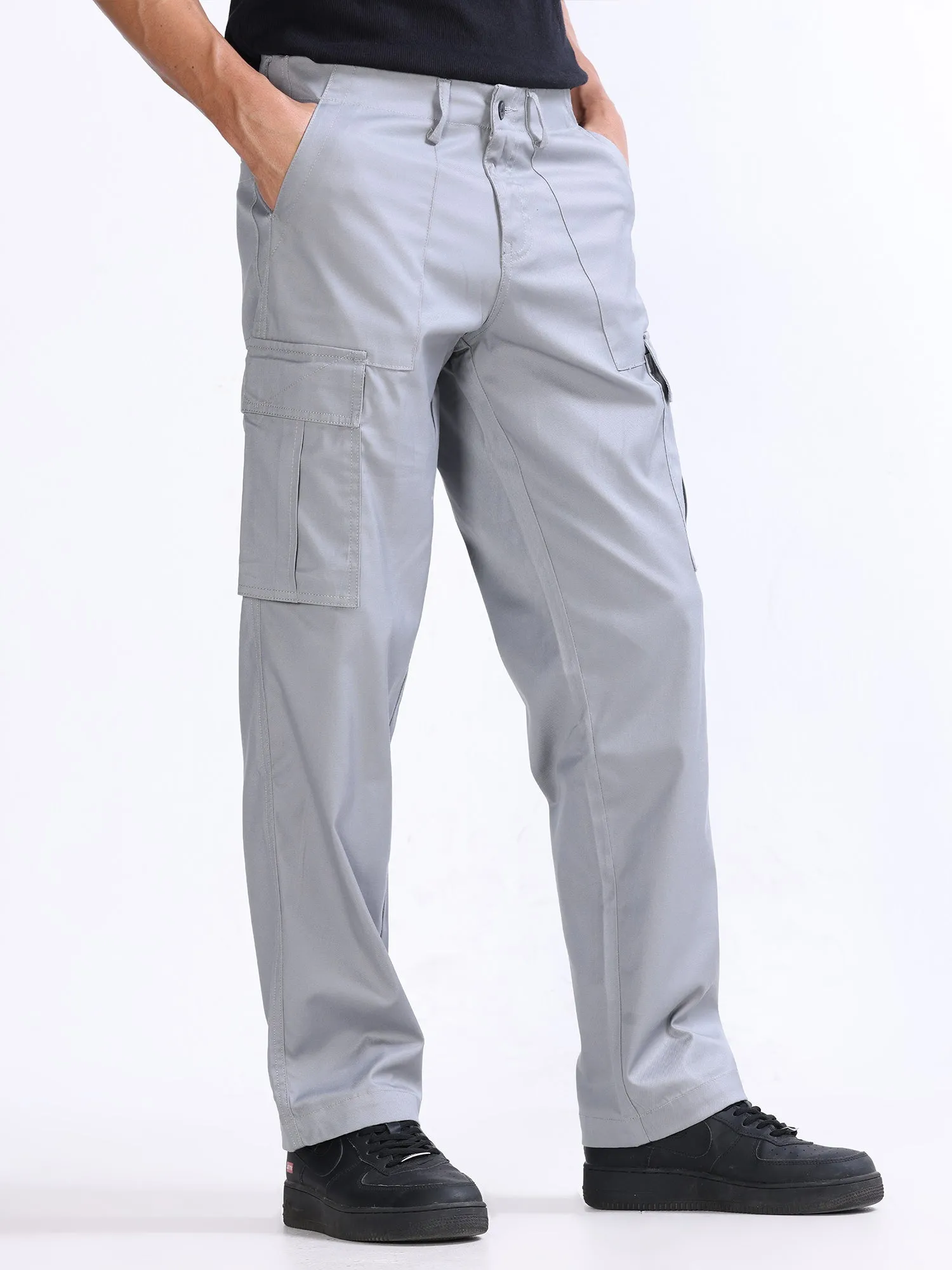 Mason Light Grey Relaxed Cargo