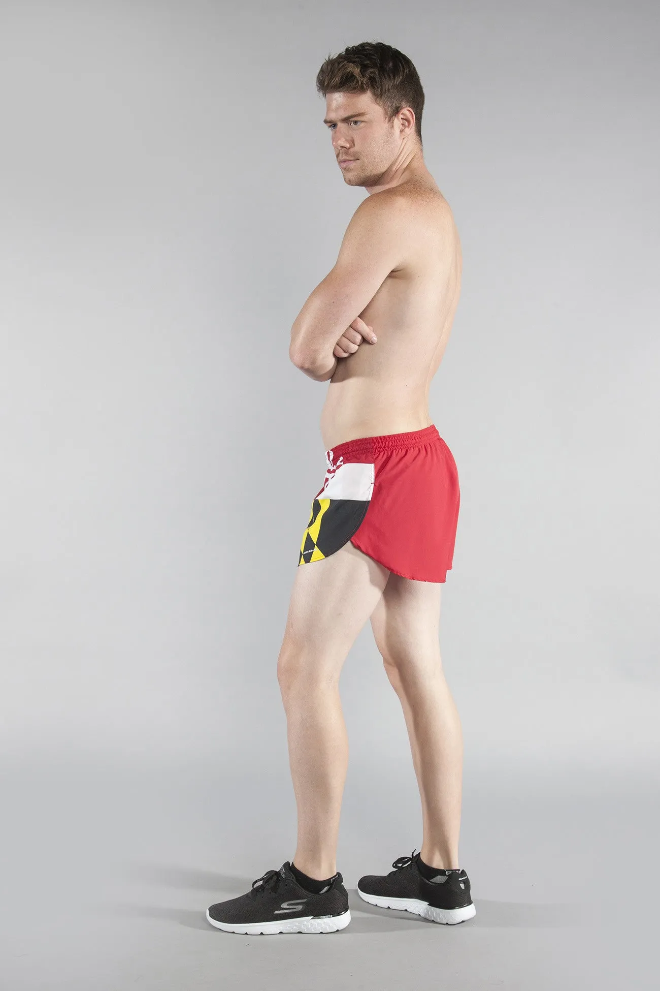 Men's 1" Elite Split Shorts- Maryland