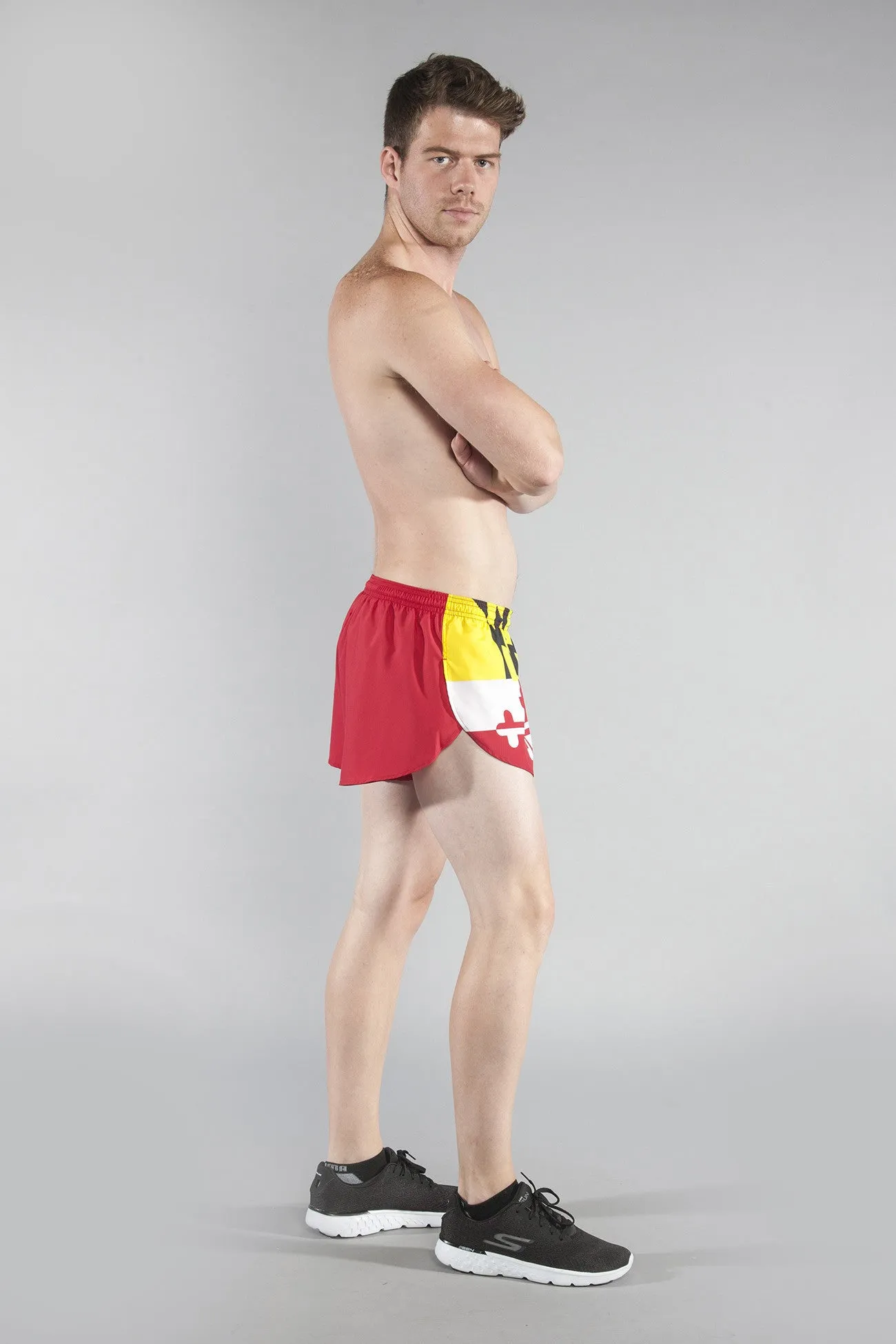 Men's 1" Elite Split Shorts- Maryland