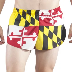 Men's 1" Elite Split Shorts- Maryland