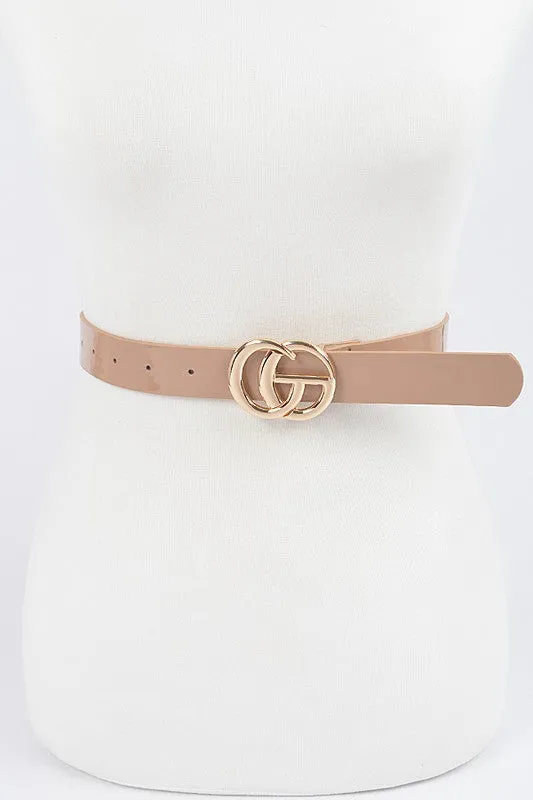 Nude Patent Simple Belt