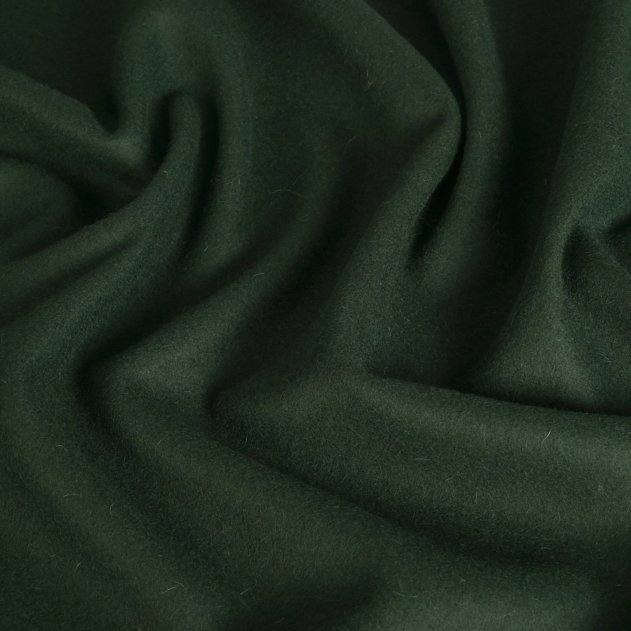 Olive Green Melton Fabric - 4582