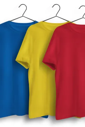 Pack of 3 - Blue, Yellow and Red