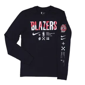 Portland Trail Blazers Nike Post Up Long Sleeved T-shirt