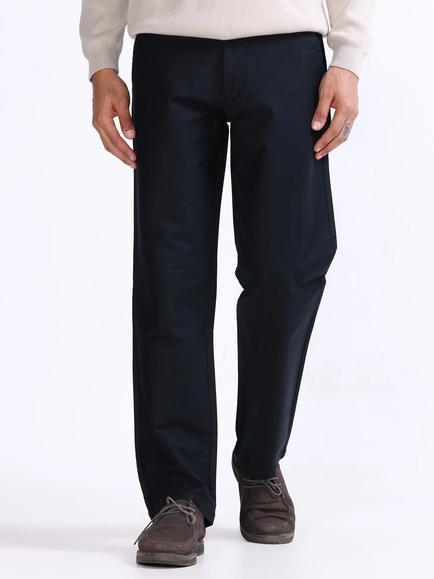 Soft Modal Navy Relaxed Pant