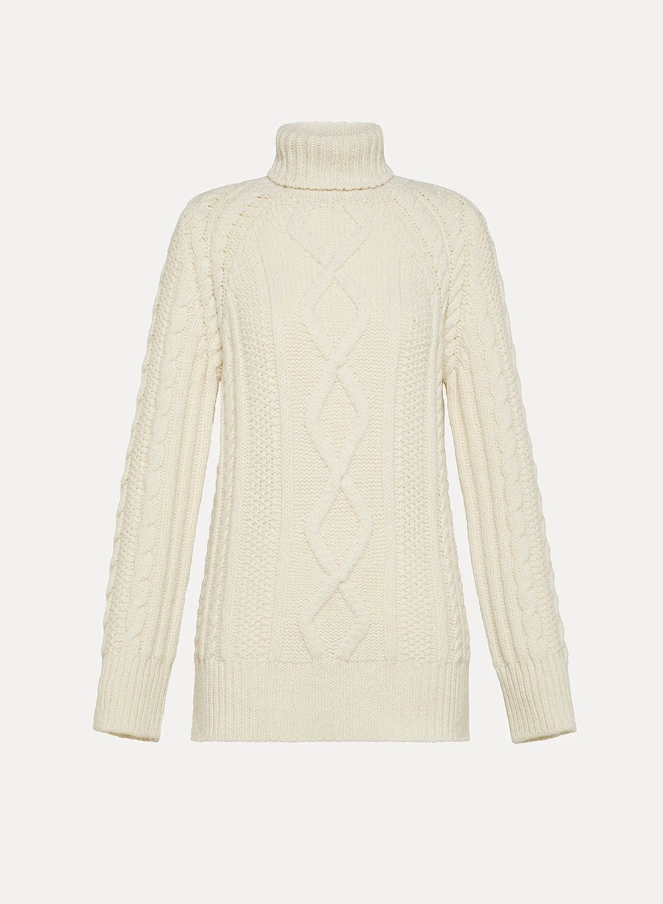 soft wool oversized aran sweater