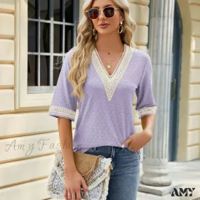 Solid Casual Oversized Elegant Youth Female Tops Blouses