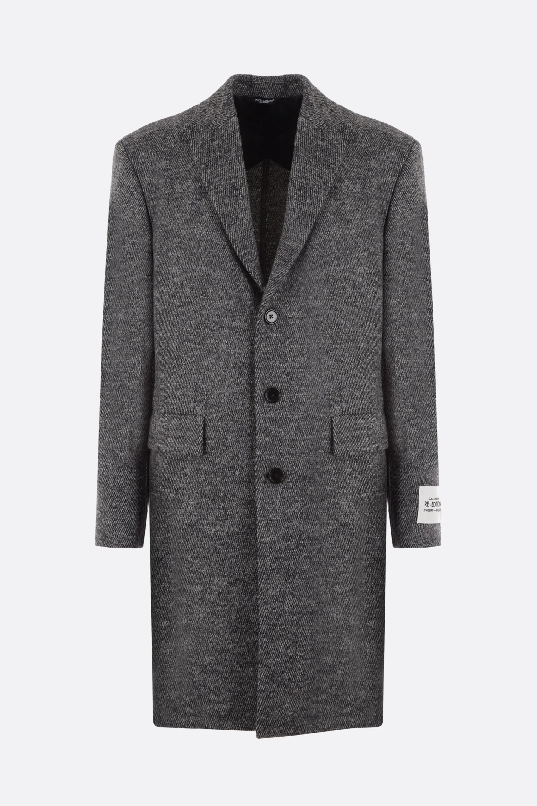 Striped Wool Single-Breasted Coat