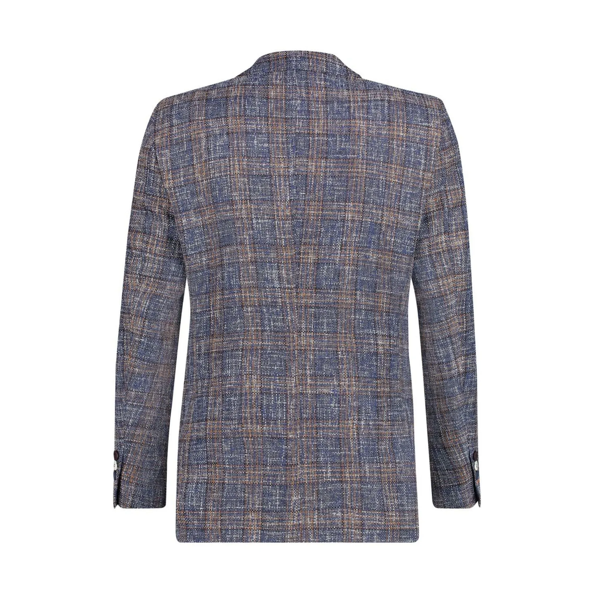 Structured Sportscoat  - Blue-Brown Checked