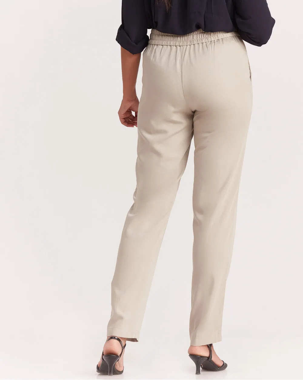 Tapered & Relaxed Fit Drawstring Pants - Mist