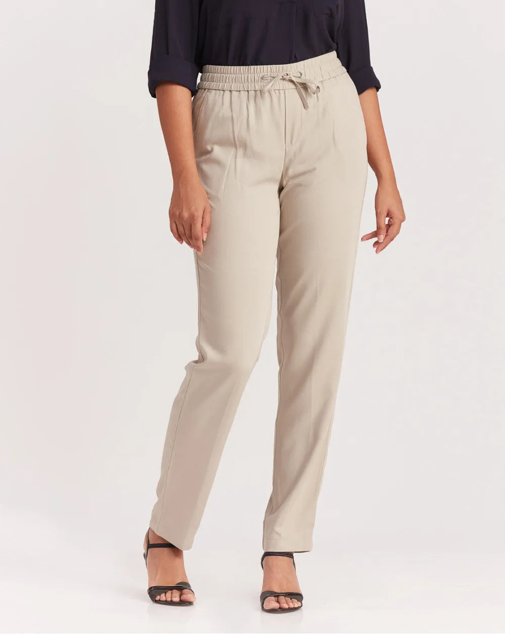 Tapered & Relaxed Fit Drawstring Pants - Mist