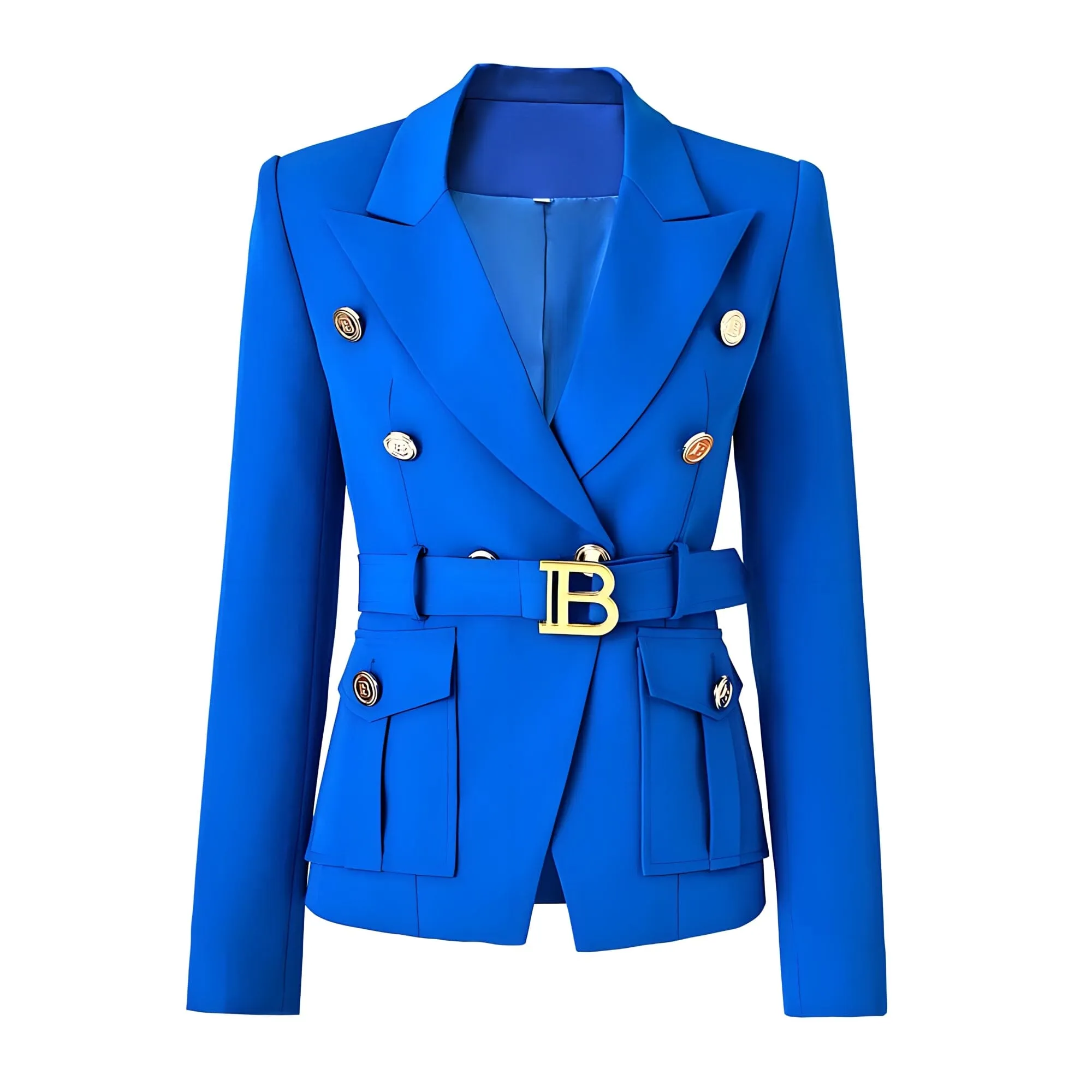 The Bey Long Sleeve Belted Blazer - Multiple Colors