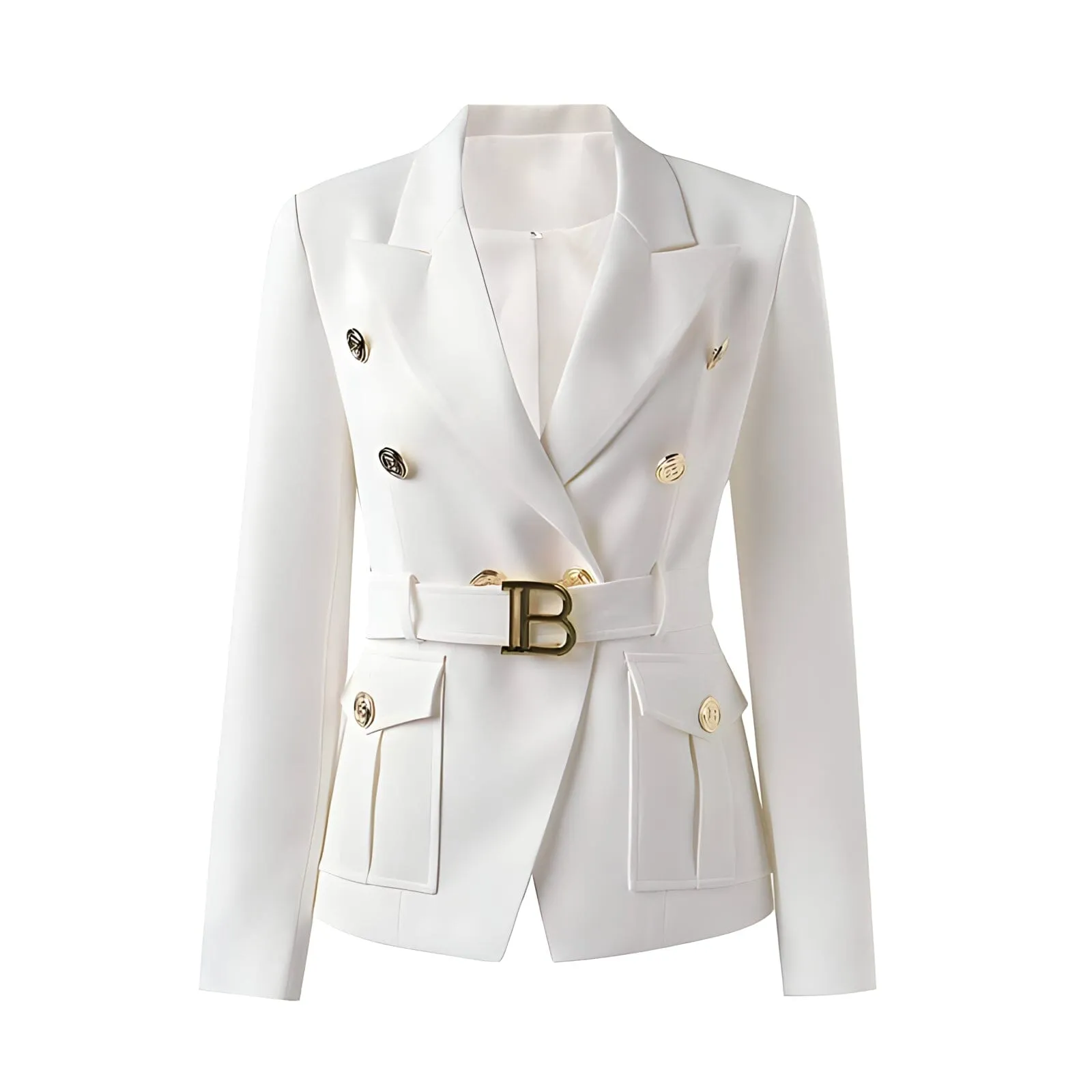 The Bey Long Sleeve Belted Blazer - Multiple Colors